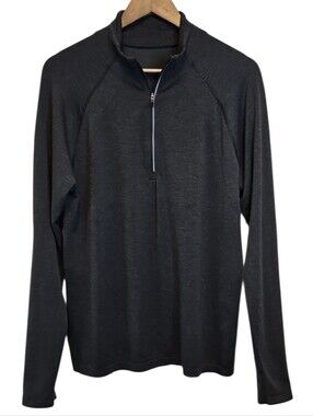 Lululemon Metal Vent Tech 1/2 Zip Pullover - Deep Coal/Black, Size Large